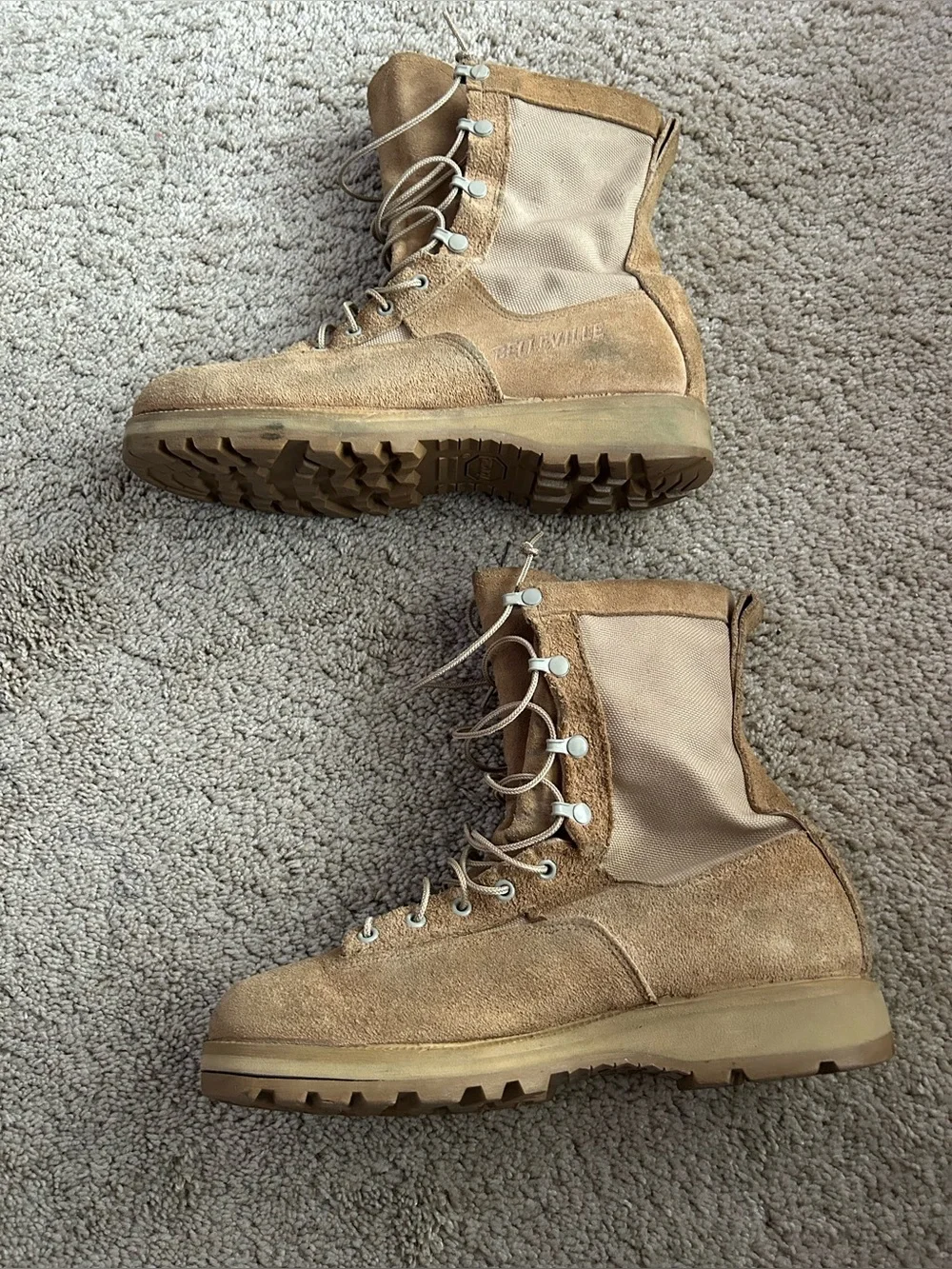 Men's Tan Suede Tactical Boots